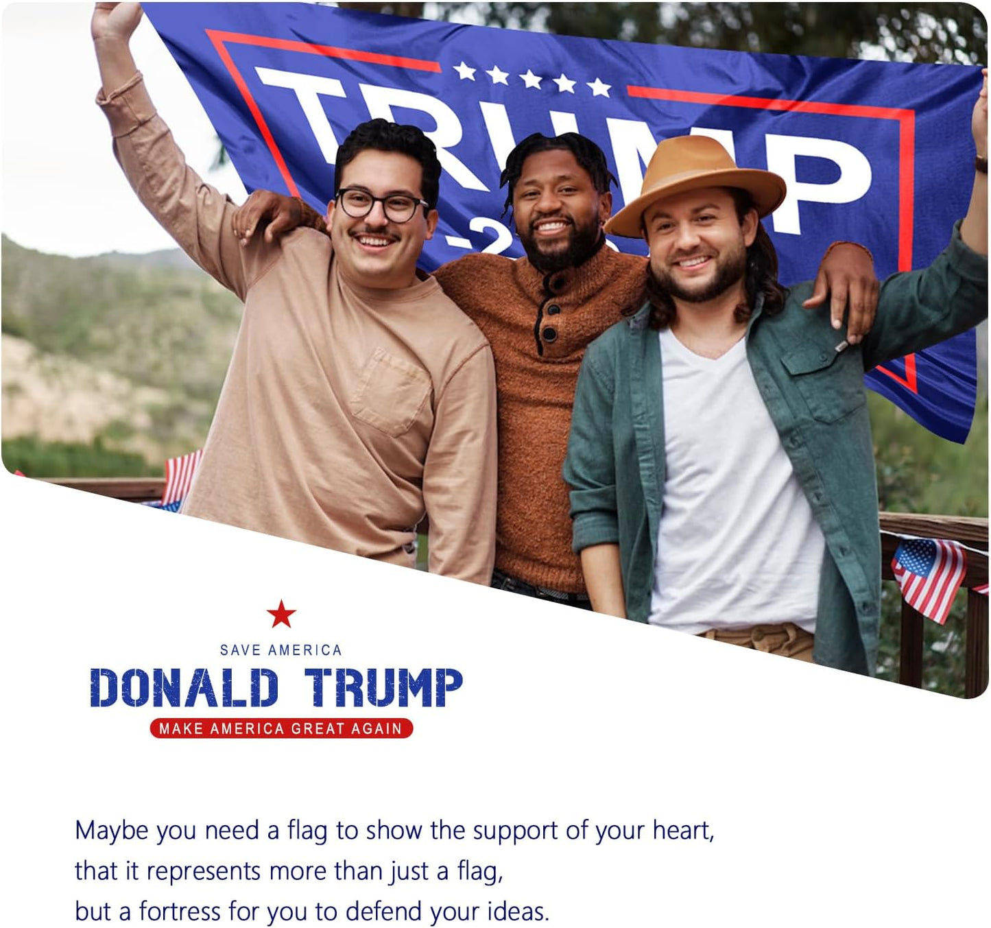 Trump 2024 “Take America Back” Flag – Double-Sided,  (3x5ft, 3-Ply)